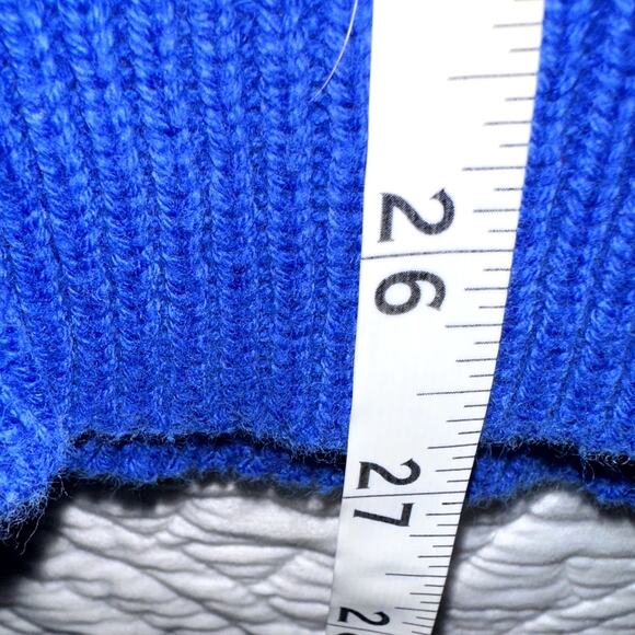 Vintage Winona Knits Mens Size Large Blue Embroidered Golfer Long Sleeve Sweater - Picture 5 of 7